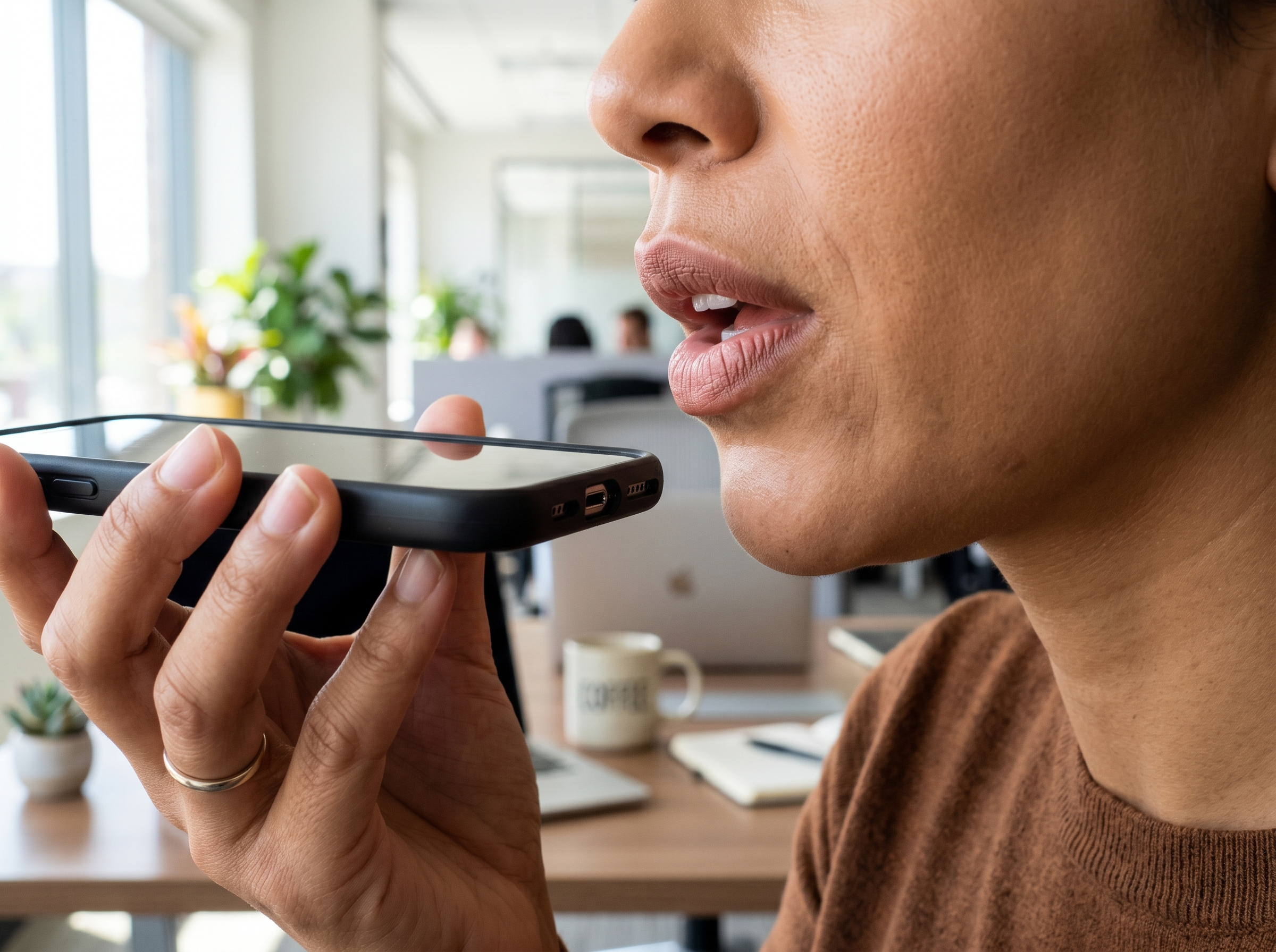 Speak It — speaking into a phone at work